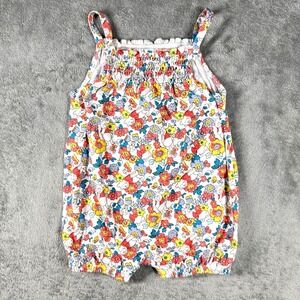 Disney Baby Winnie the Pooh Floral Bubble Romper Girls 24 Months Sleeveless